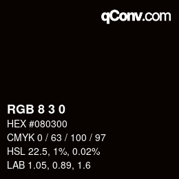 カラーコード: RGB 8 3 0 | qconv.com