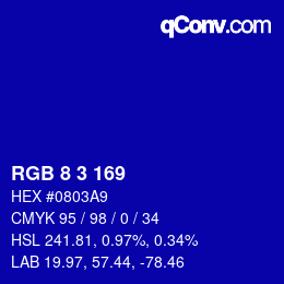 Color code: RGB 8 3 169 | qconv.com