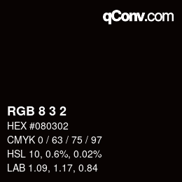カラーコード: RGB 8 3 2 | qconv.com