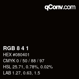颜色代码: RGB 8 4 1 | qconv.com