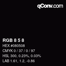 カラーコード: RGB 8 5 8 | qconv.com