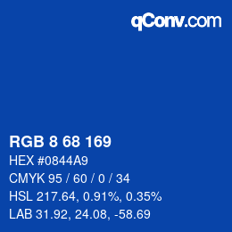 Color code: RGB 8 68 169 | qconv.com
