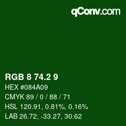 カラーコード: RGB 8 74.2 9 | qconv.com