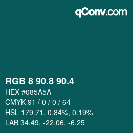 カラーコード: RGB 8 90.8 90.4 | qconv.com