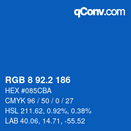 カラーコード: RGB 8 92.2 186 | qconv.com