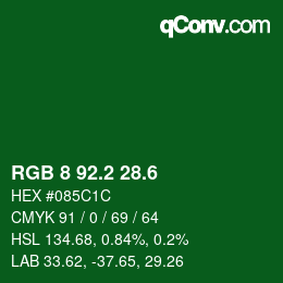 カラーコード: RGB 8 92.2 28.6 | qconv.com