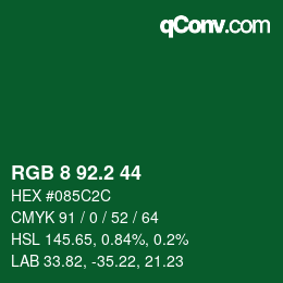 カラーコード: RGB 8 92.2 44 | qconv.com