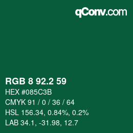 カラーコード: RGB 8 92.2 59 | qconv.com