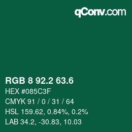 カラーコード: RGB 8 92.2 63.6 | qconv.com