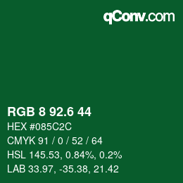 カラーコード: RGB 8 92.6 44 | qconv.com