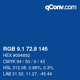 Color code: RGB 9.1 72.8 146 | qconv.com