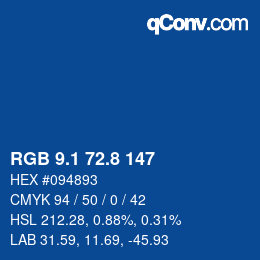 Color code: RGB 9.1 72.8 147 | qconv.com