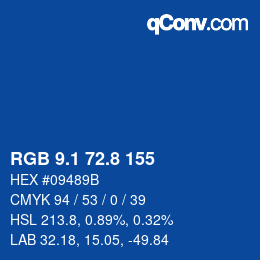 Color code: RGB 9.1 72.8 155 | qconv.com