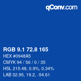 Color code: RGB 9.1 72.8 165 | qconv.com