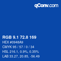Color code: RGB 9.1 72.8 169 | qconv.com