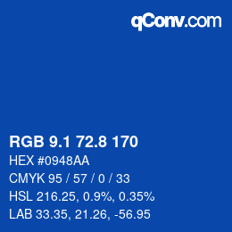 Color code: RGB 9.1 72.8 170 | qconv.com