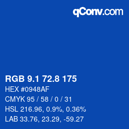 Color code: RGB 9.1 72.8 175 | qconv.com