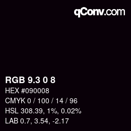 カラーコード: RGB 9.3 0 8 | qconv.com