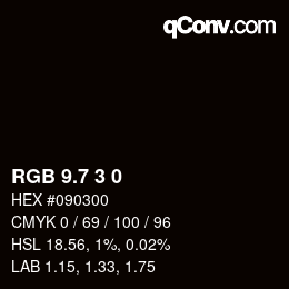 カラーコード: RGB 9.7 3 0 | qconv.com