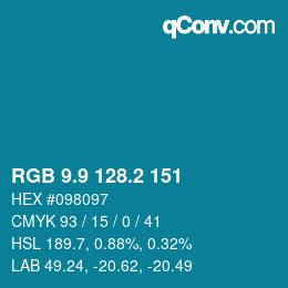 Color code: RGB 9.9 128.2 151 | qconv.com