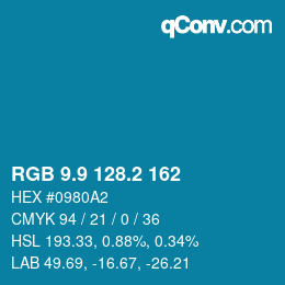Color code: RGB 9.9 128.2 162 | qconv.com
