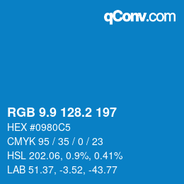 Color code: RGB 9.9 128.2 197 | qconv.com