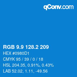Color code: RGB 9.9 128.2 209 | qconv.com