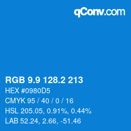 Color code: RGB 9.9 128.2 213 | qconv.com