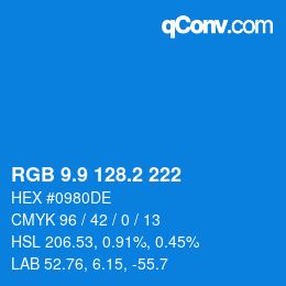 Color code: RGB 9.9 128.2 222 | qconv.com