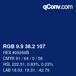 Color code: RGB 9.9 38.2 107 | qconv.com