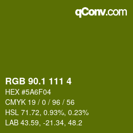 カラーコード: RGB 90.1 111 4 | qconv.com