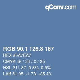 Color code: RGB 90.1 126.8 167 | qconv.com