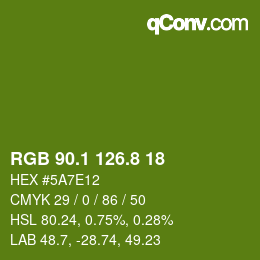 カラーコード: RGB 90.1 126.8 18 | qconv.com