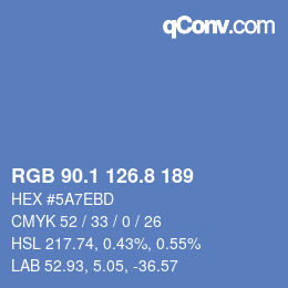 Color code: RGB 90.1 126.8 189 | qconv.com