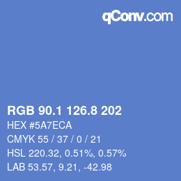 Color code: RGB 90.1 126.8 202 | qconv.com