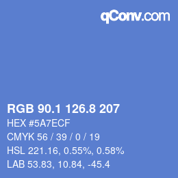 Color code: RGB 90.1 126.8 207 | qconv.com