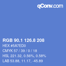 Color code: RGB 90.1 126.8 208 | qconv.com