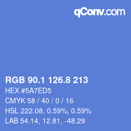 Color code: RGB 90.1 126.8 213 | qconv.com