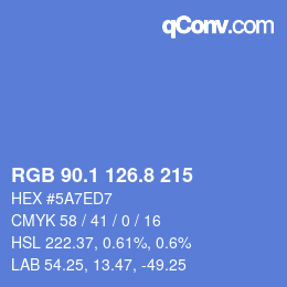 Color code: RGB 90.1 126.8 215 | qconv.com