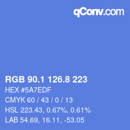Color code: RGB 90.1 126.8 223 | qconv.com