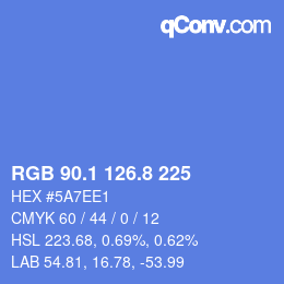 Color code: RGB 90.1 126.8 225 | qconv.com