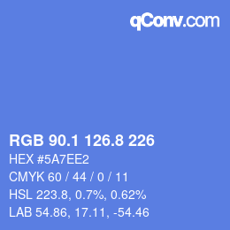 Color code: RGB 90.1 126.8 226 | qconv.com