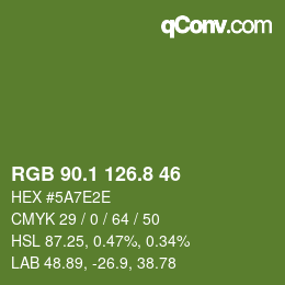 カラーコード: RGB 90.1 126.8 46 | qconv.com
