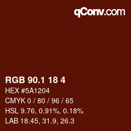 Color code: RGB 90.1 18 4 | qconv.com