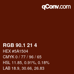 カラーコード: RGB 90.1 21 4 | qconv.com