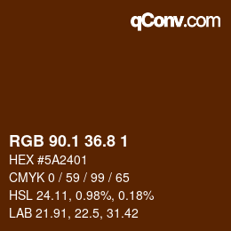 Farbcode: RGB 90.1 36.8 1 | qconv.com