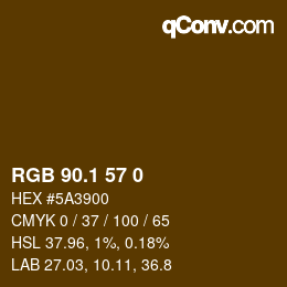 カラーコード: RGB 90.1 57 0 | qconv.com