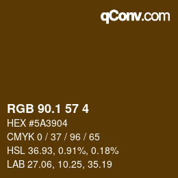 カラーコード: RGB 90.1 57 4 | qconv.com