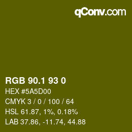 カラーコード: RGB 90.1 93 0 | qconv.com