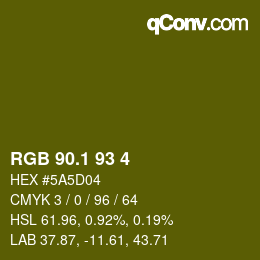 カラーコード: RGB 90.1 93 4 | qconv.com